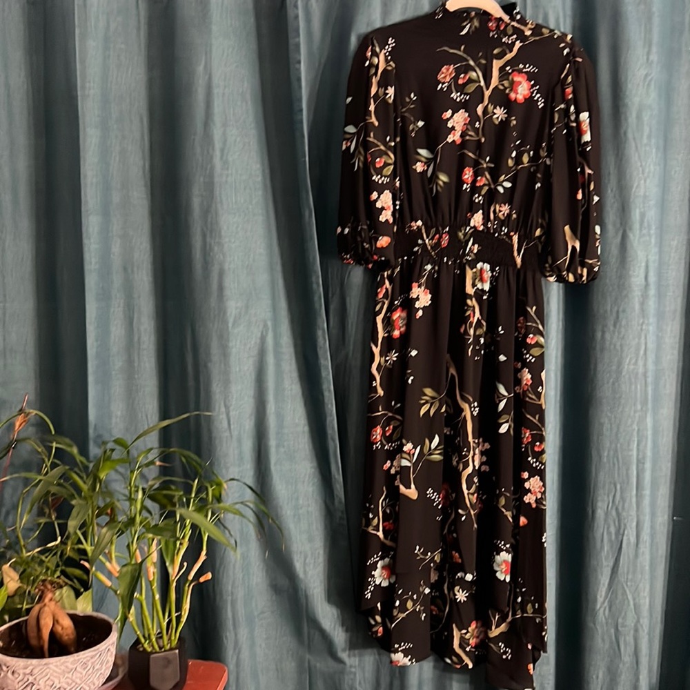 Black Floral Long Dress
